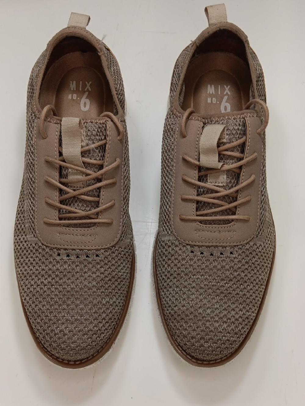Mix No. 6 Men's Taupe Knit Lace-Up Sneakers Size 9M